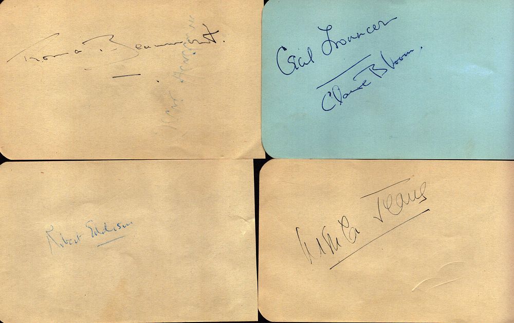 Lot 572: Entertainment signed album page collection including names of...