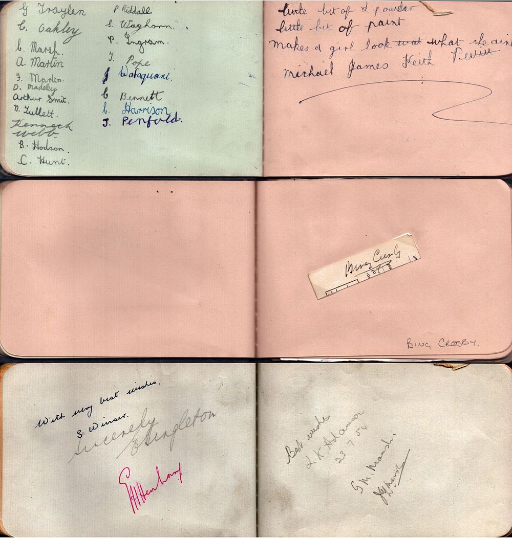 Lot 573: Autograph book full of signatures from various forms...