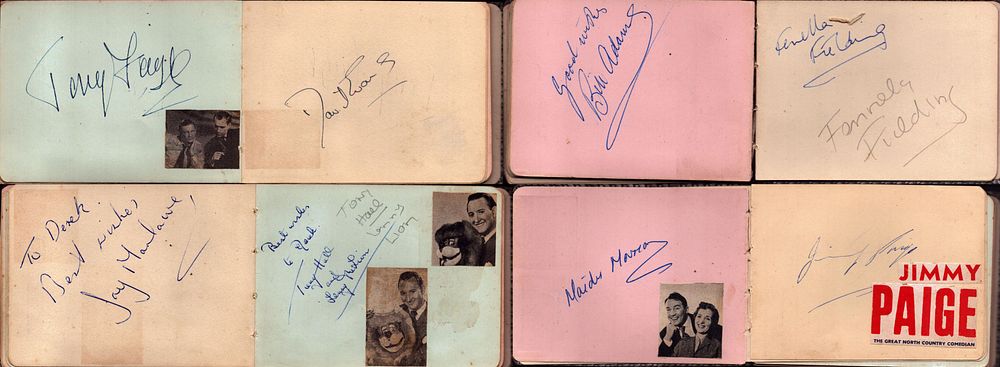 Lot 574: Autograph book full of signatures from various forms...