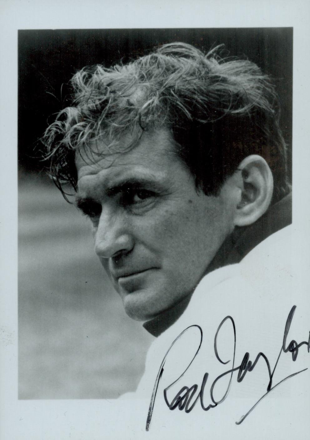 Lot 591: Rod Taylor signed 5x3.5 inch Approx. black &...