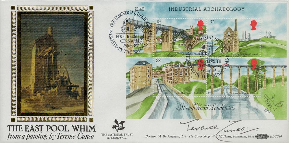 Lot 656: Terence Cuneo signed The East Pool Whim FDC...