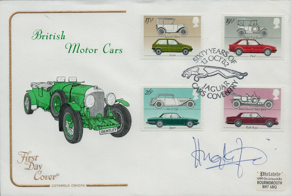 Lot 663: Lord Montague signed British Motor Cars FDC PM...