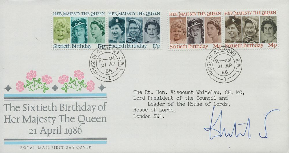 Lot 676: RT Hon Viscount Whitelaw CH, MC signed The...