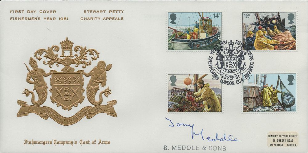Lot 681: Tony Meedle (S. Meddle and Sons) signed Fishmongers...