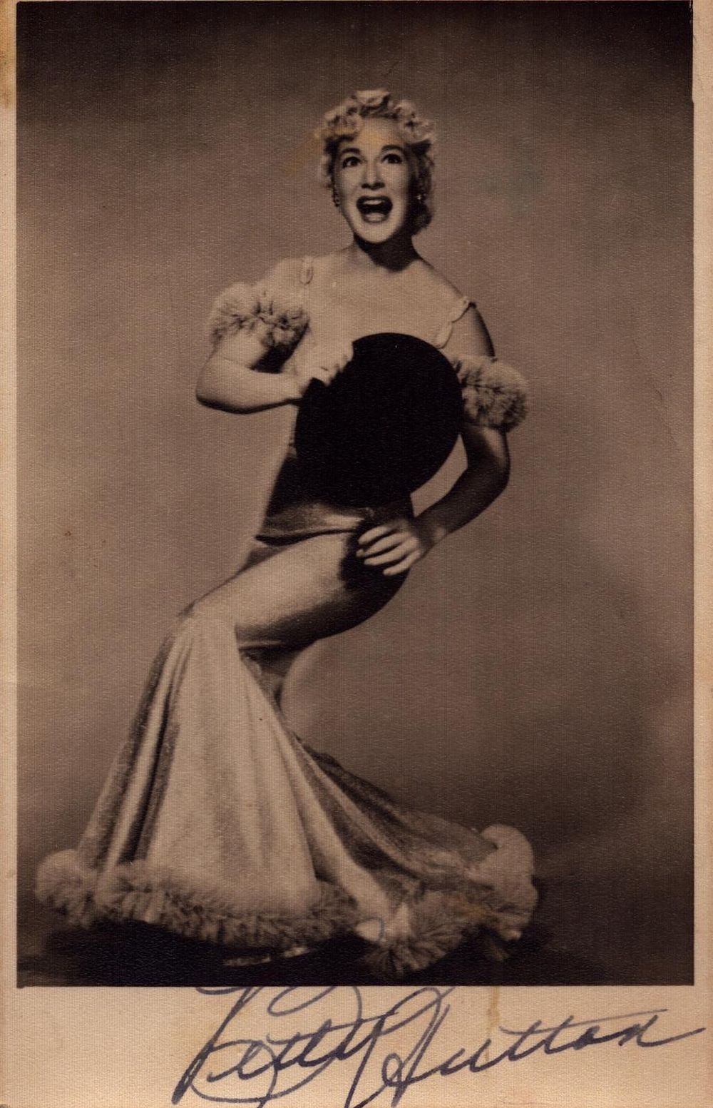 Lot 692: Betty Hutton signed 6x4 inch vintage black and...