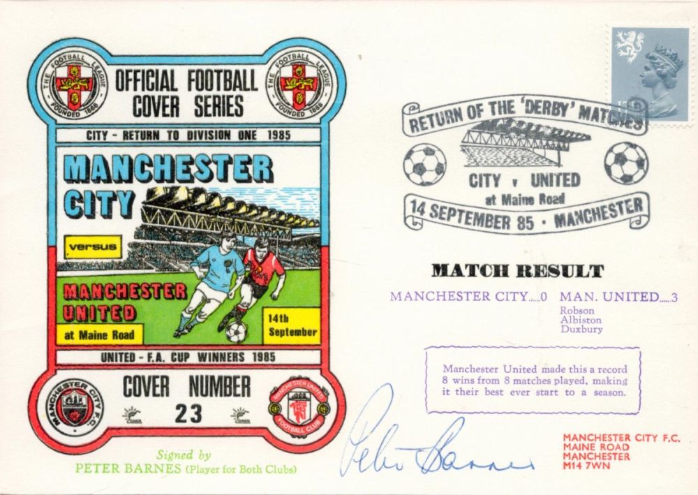 Lot 783: Manchester City V Manchester United Dawn Football First...