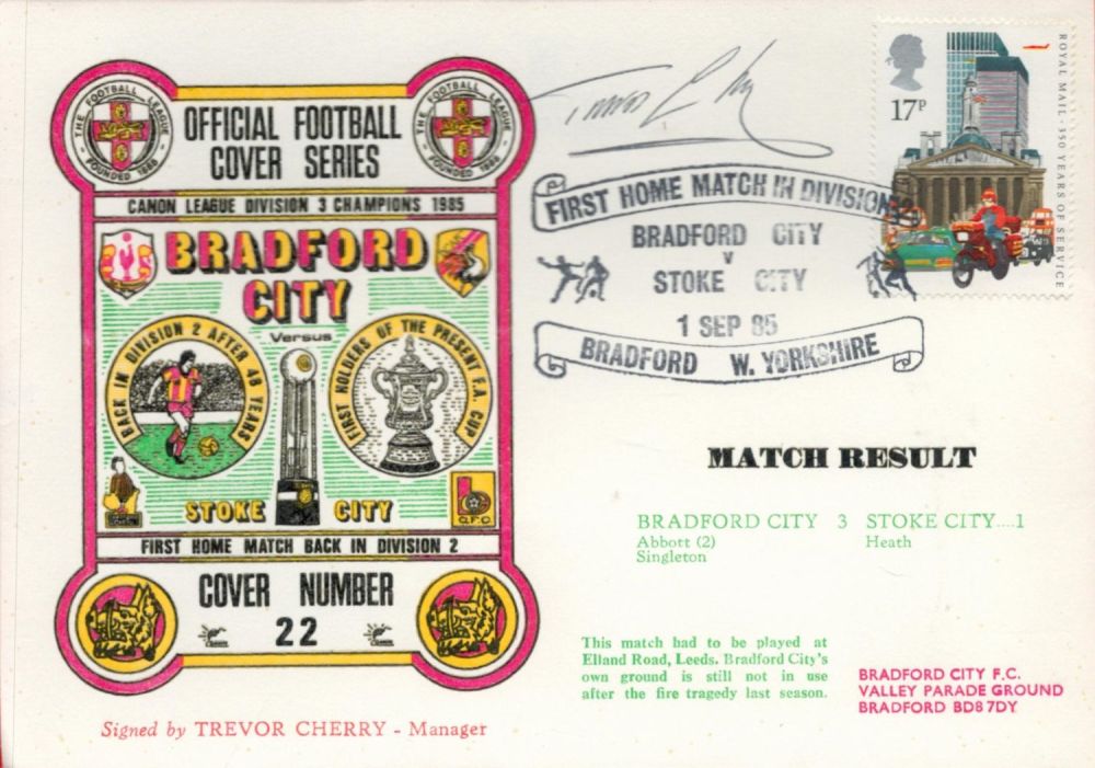 Lot 789: Bradford City V Stoke City 1985 Dawn Football...
