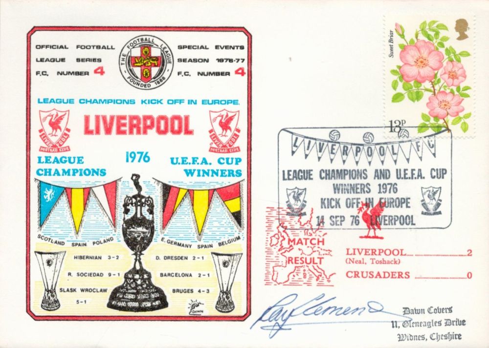 Lot 794: Liverpool V Crusaders 1976 Dawn Football First Day...