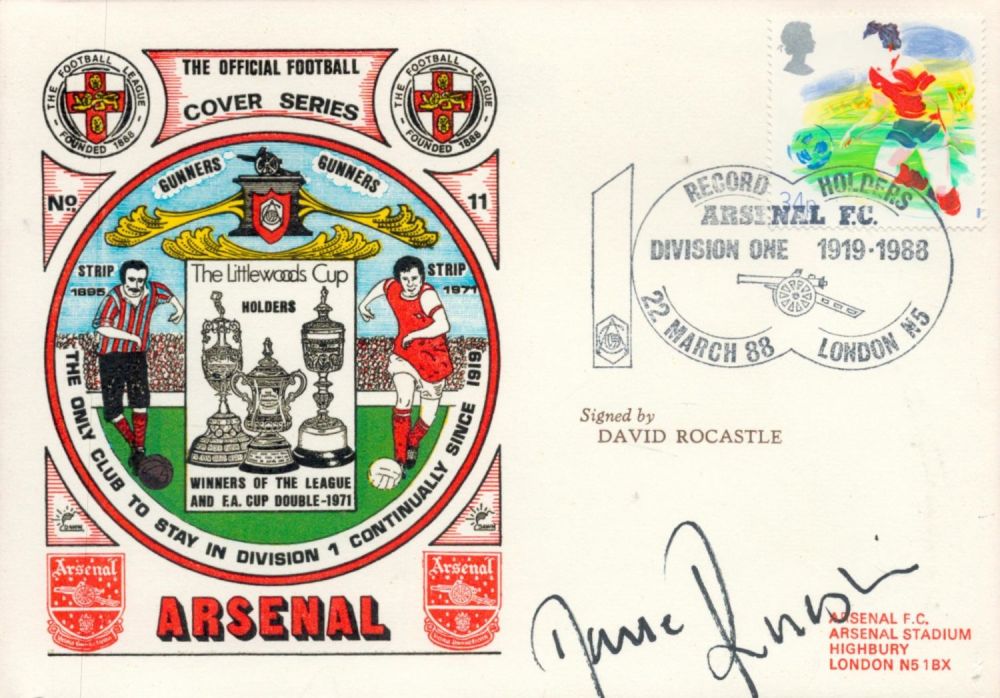 Lot 797: Arsenal Record Holders 1988 Dawn Football First Day...