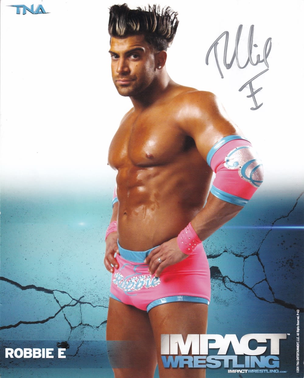 Lot 113: Robbie E, American Pro Wrestler, 10x8 inch Signed...