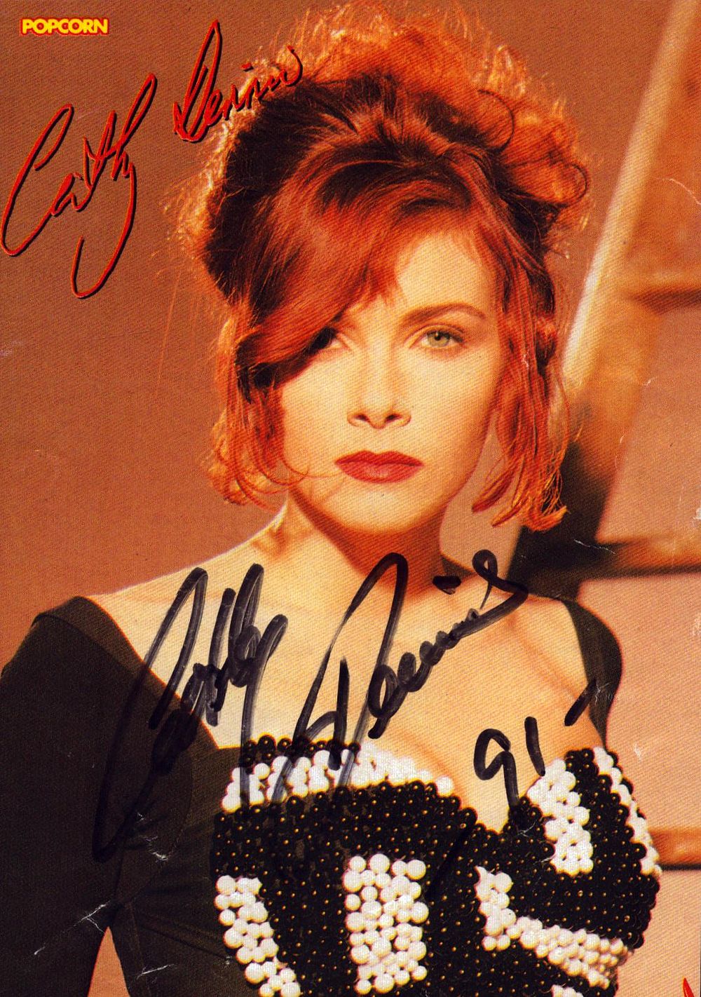 Lot 627: Cathy Dennis signed 5.5x4 inch promo magazine photo...
