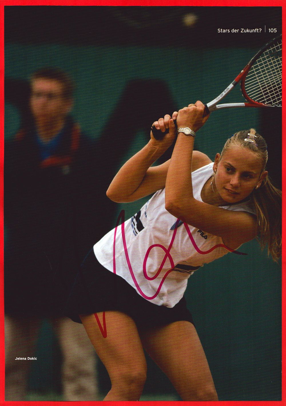 Lot 647: Jelena Dokic signed 12x8 inch colour magazine page...