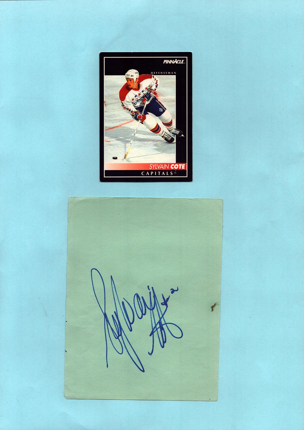 Lot 657: Sylvain Côté signature piece including signed card and...