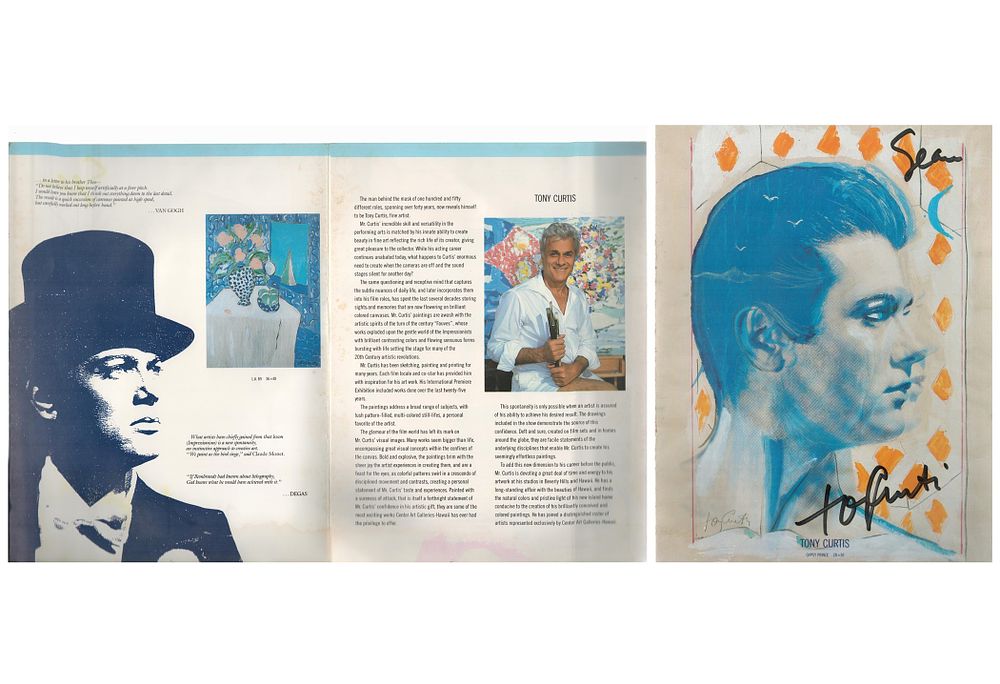 Lot 666: Tony Curtis signed Art Booklet. Good condition. All...