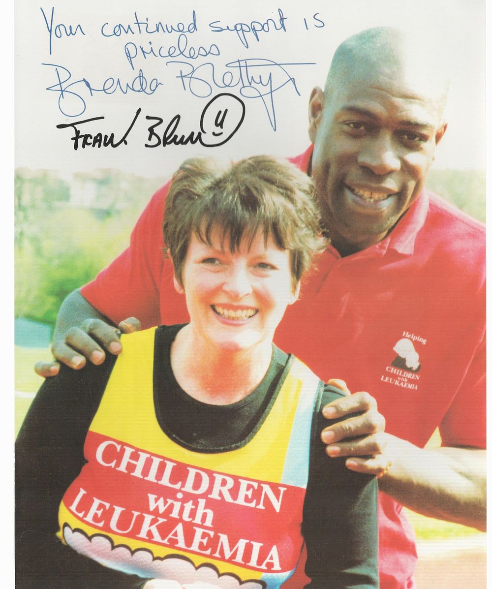 Lot 670: Frank Bruno and Brenda Blethyn signed 10x8inch colour...