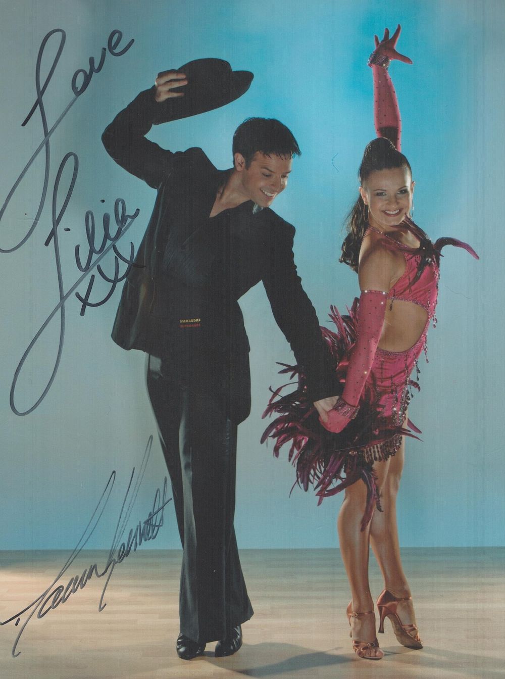 Lot 671: Lilia Kopylova and Darren Bennett signed 6x8inch colour...