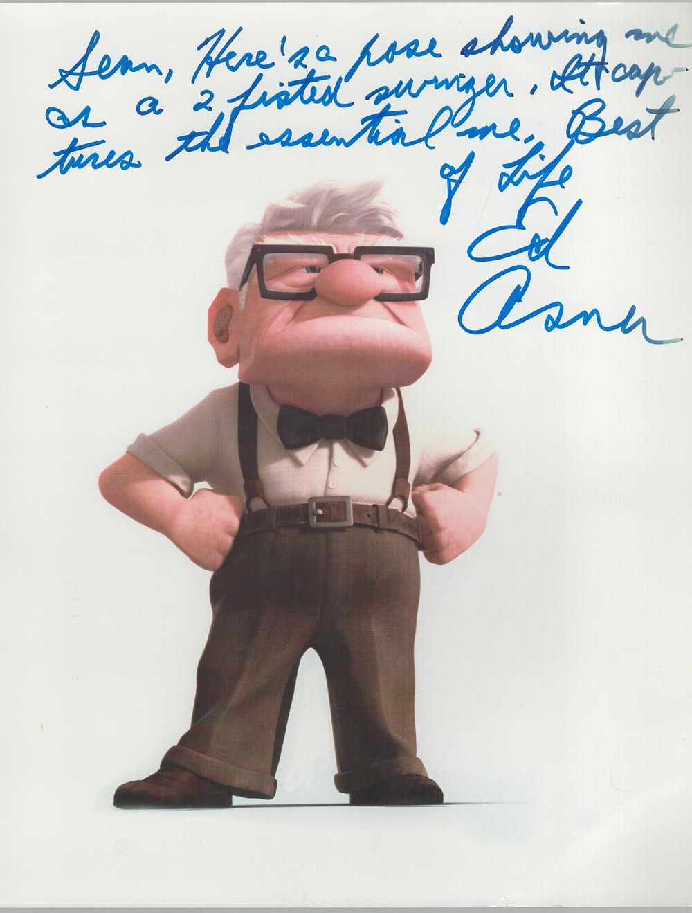 Lot 674: Ed Asner signed 10x8inch UP colour photo. Good...