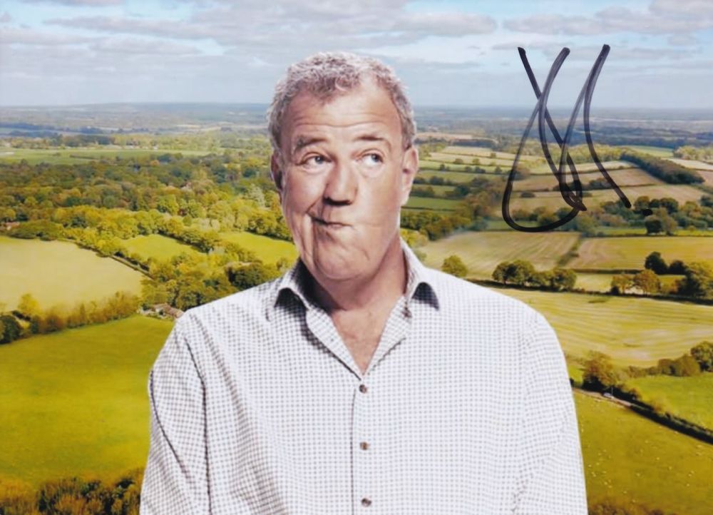 Lot 143: Jeremey Clarkson, Top Gear Presenter, 7x5 inch Signed...
