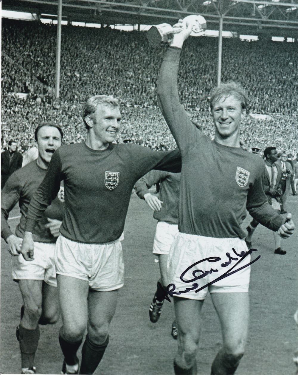 Lot 185: Jack Charlton, 1966 World Cup Winner, 10x8 inch...