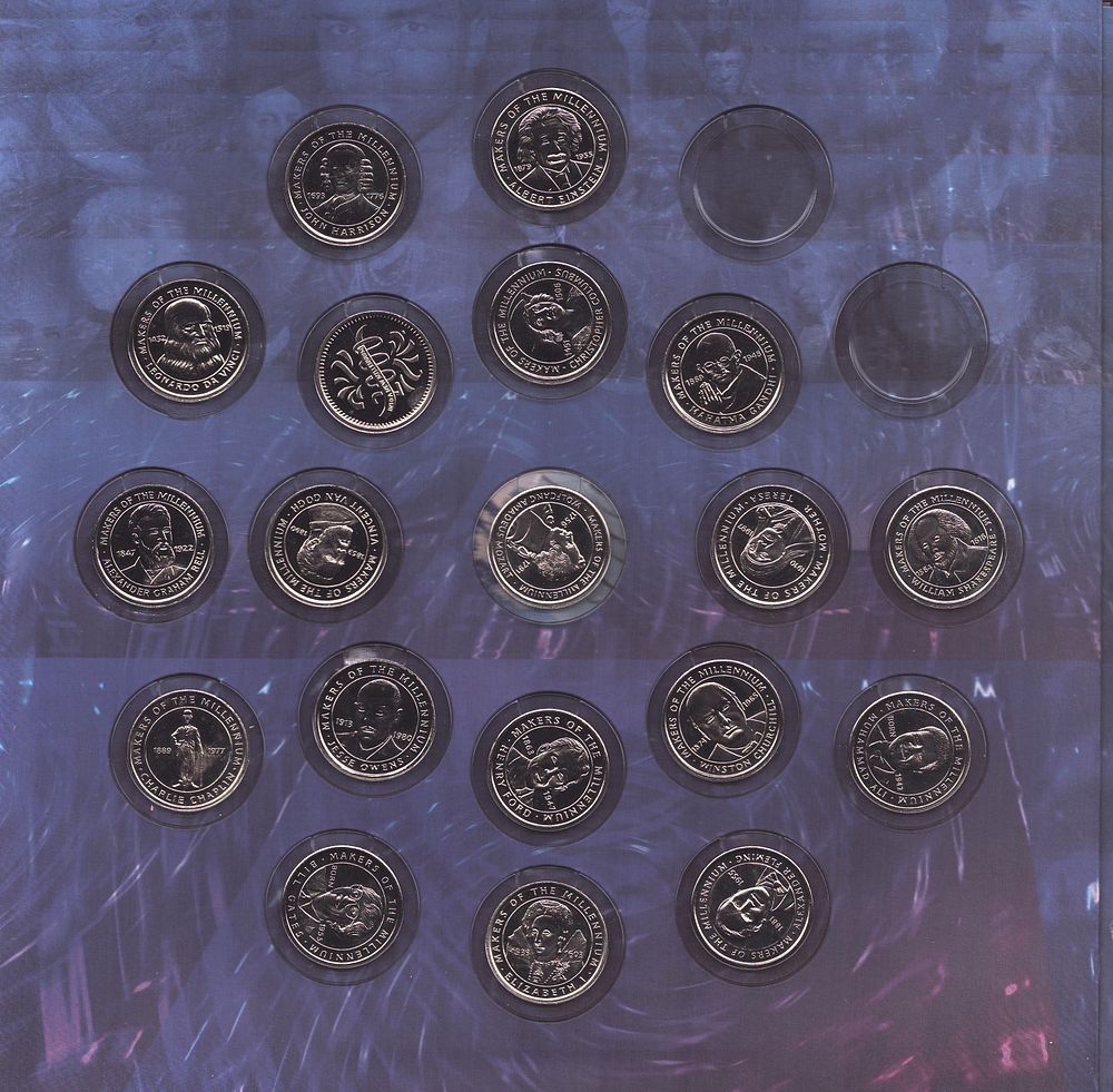 Sainsburys Guiness World Records Makers of the Millenium Medal collection in display sleeve 