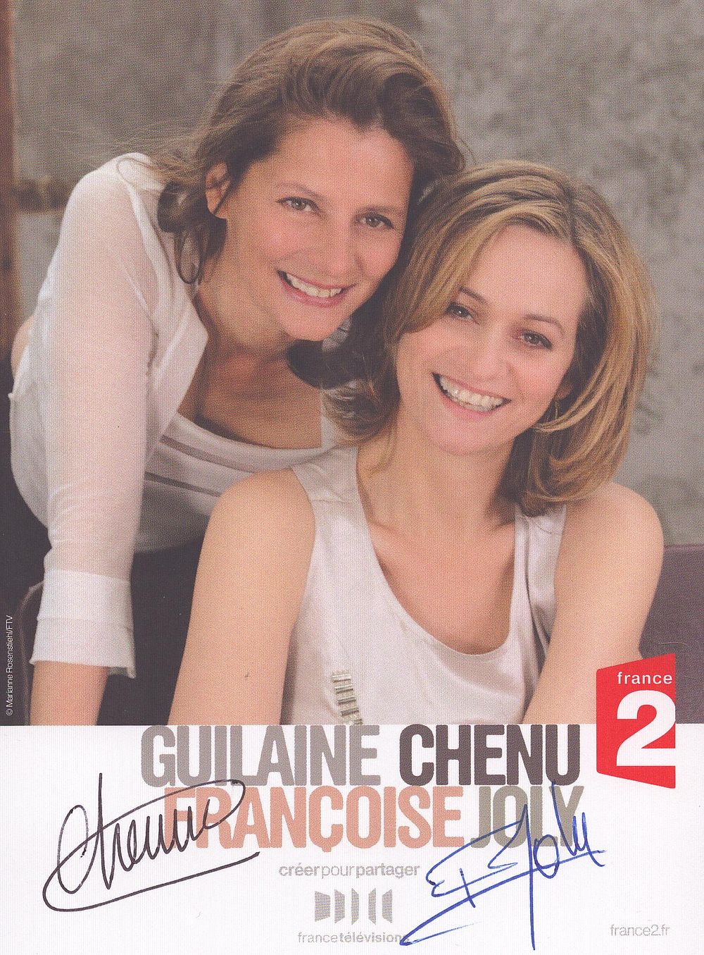 Lot 197: Guilaine Chenu and Francoise Joly signed 6x4 inch...