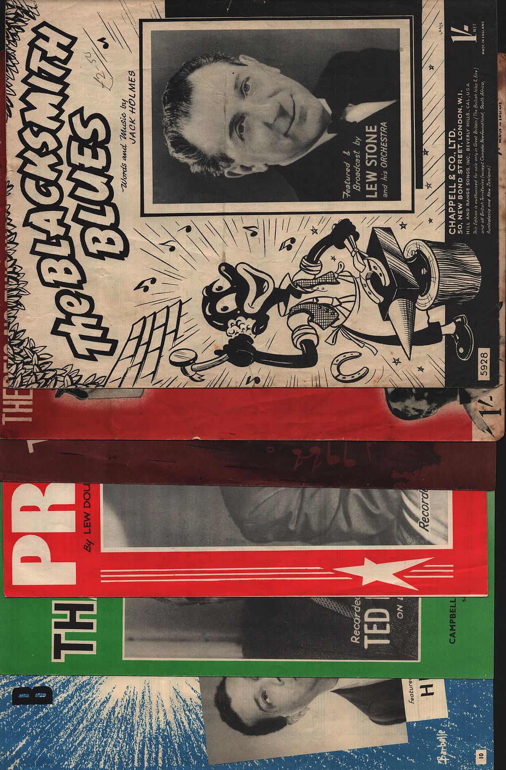 Lot 207: Sheet Music x 6 title:- The Blacksmith Blues...