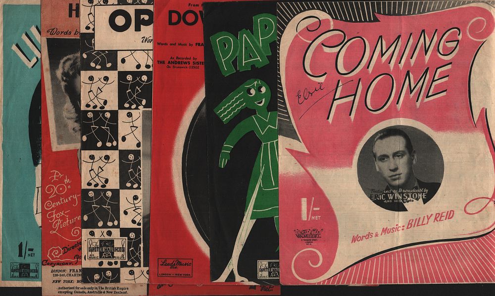 Lot 210: Sheet Music x 6 title:- Coming Home Words...