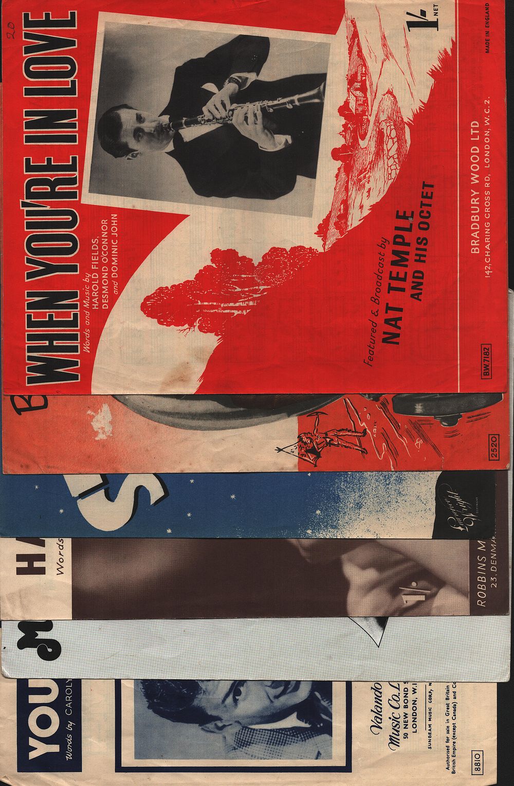 Lot 212: Sheet Music x 6 title:- When You're In...