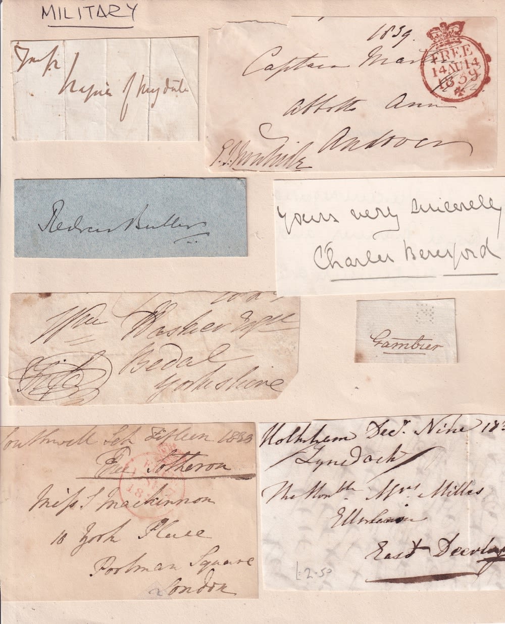 Lot 287: Military, Selection of Historical Pieces Signed by Various...