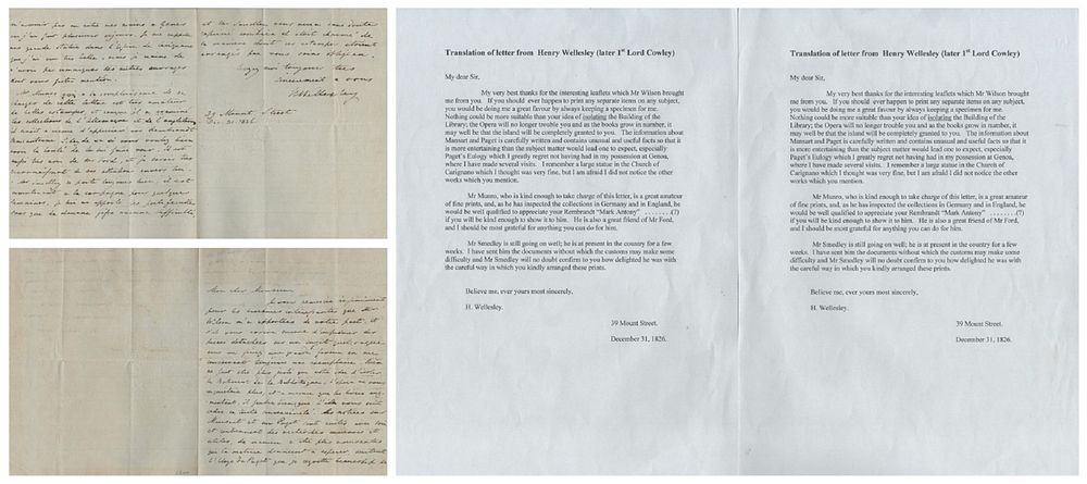Lot 429: Letter in French from Earl Cowley GCB. PC....