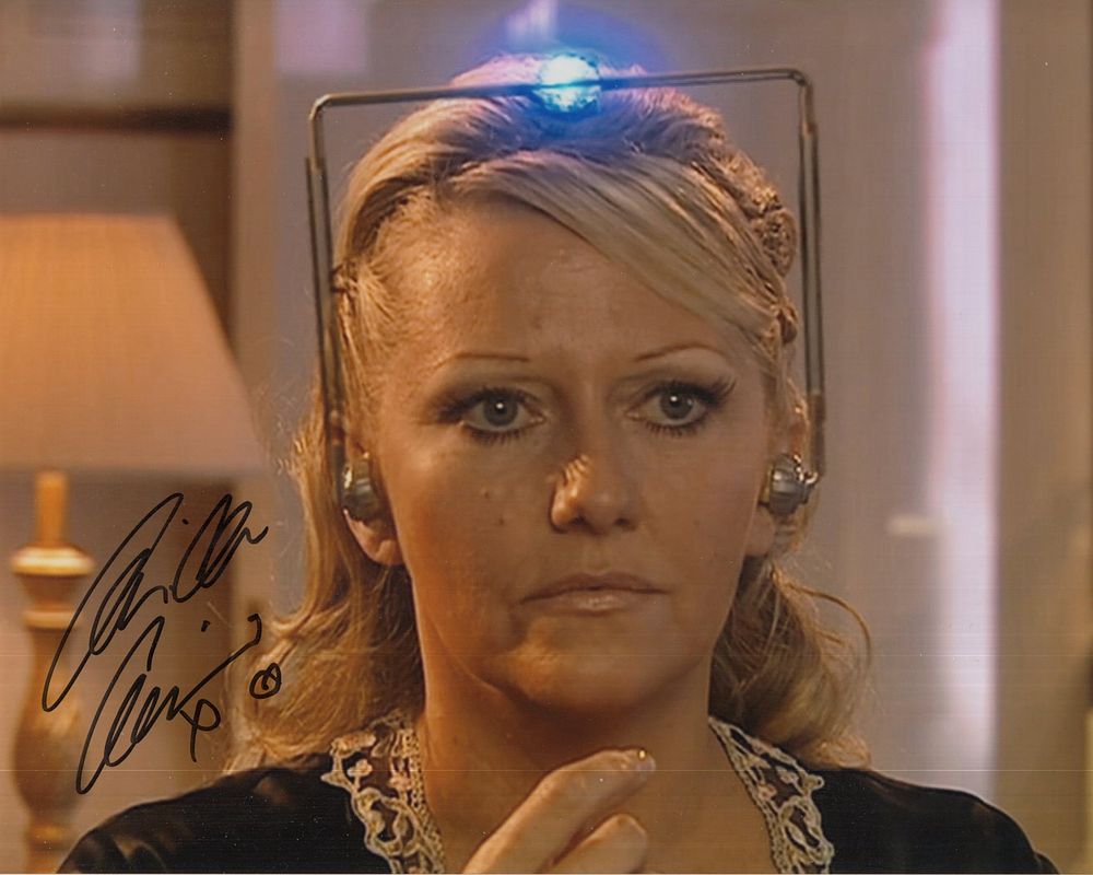 Lot 656: Doctor Who and the Cybermen colour 8x10 photo...