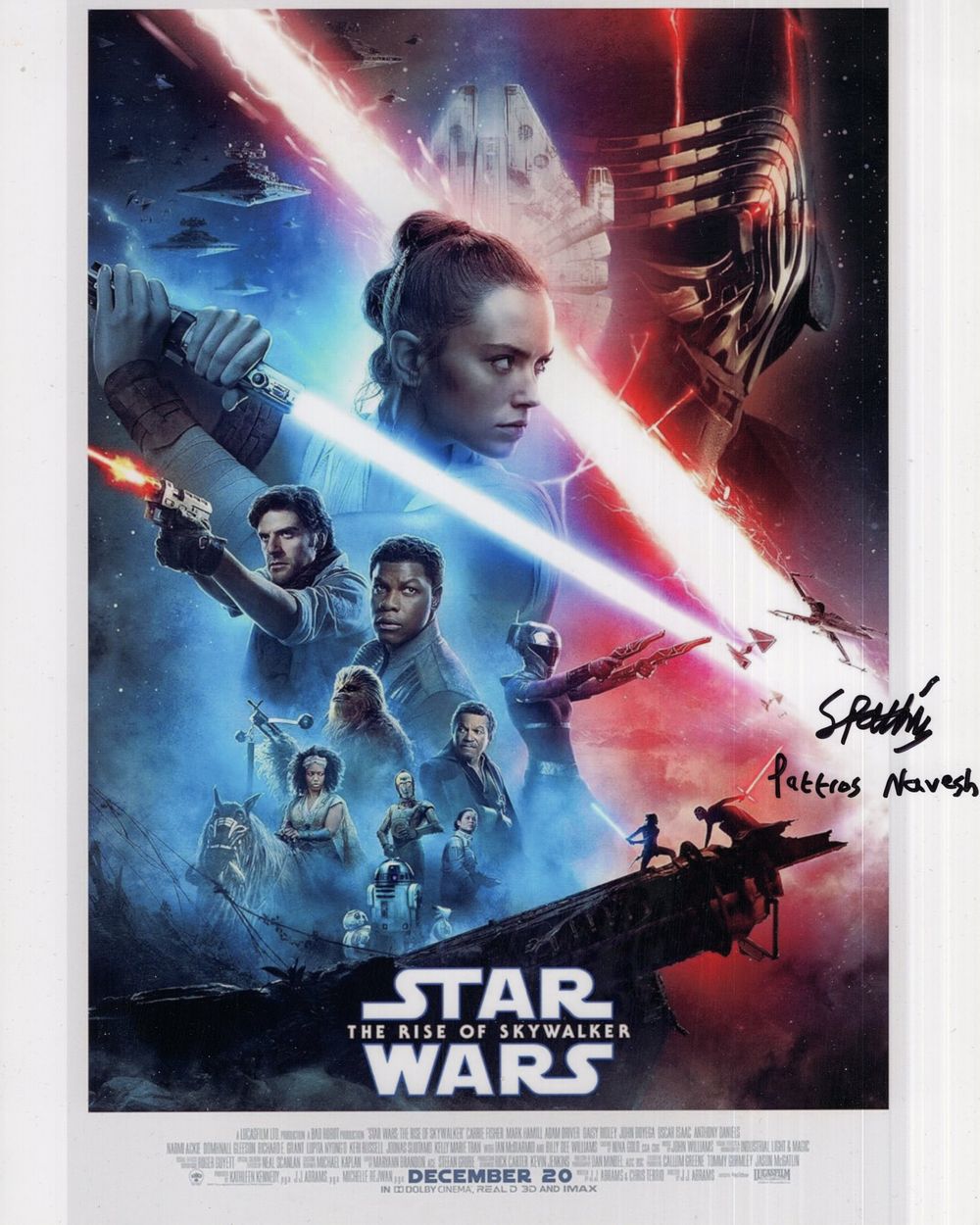 Lot 658: Star Wars The Rise of Skywalker colour 8x10...
