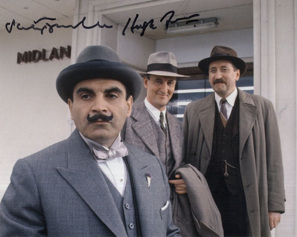 Lot 674: Poirot, popular TV detective series colour 8x10 photo...