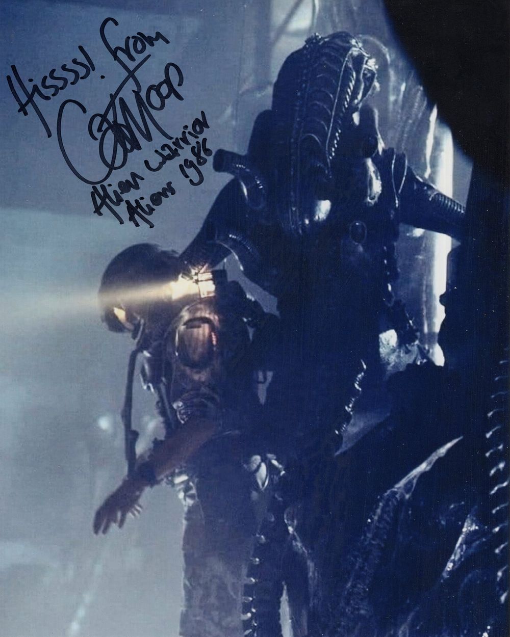 Lot 685: Aliens cult sci-fi movie colour 8x10 photo signed...