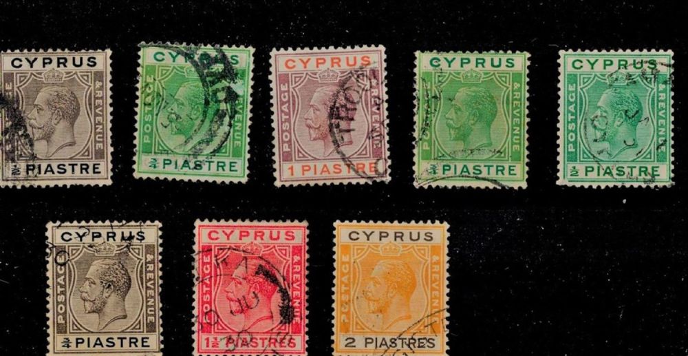 Lot 241: 8 Stamps from Cyprus Pre 1928 On Stockcard....