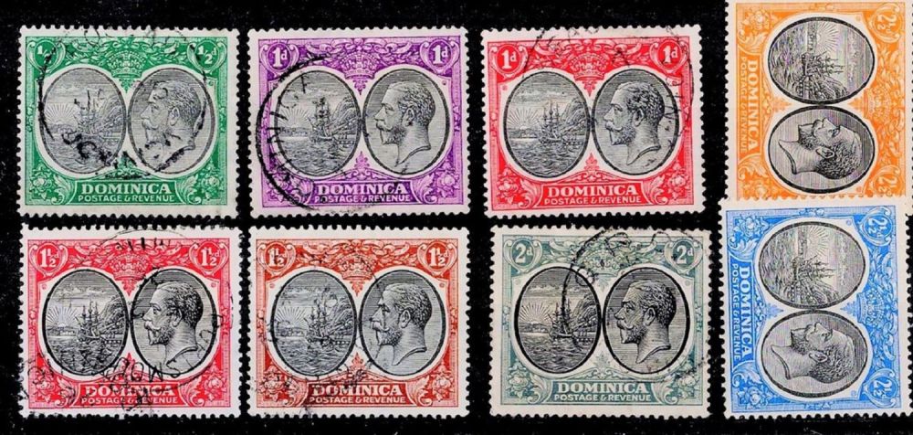 Lot 245: Dominica 8 Stamps Pre 1923 On Stockcard. Est.
