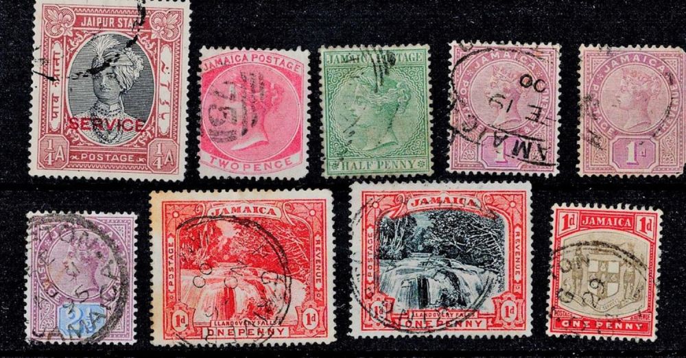 Lot 248: Jaipur State , Jamaica All Pre 1903 9...