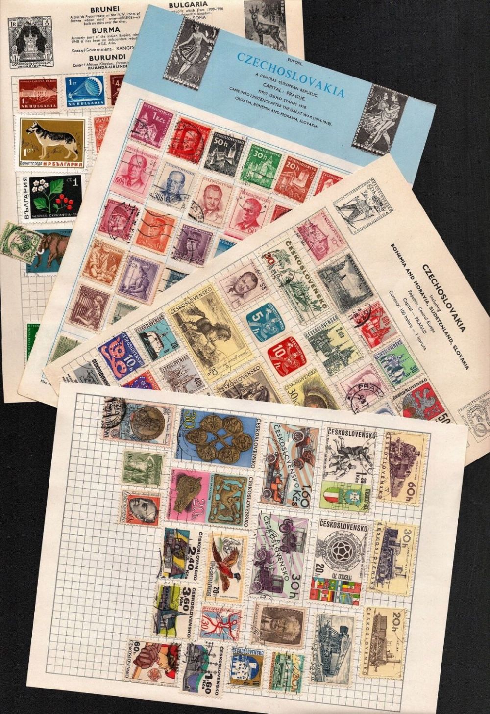 Lot 269: 9 Pages of World Stamps. Est.