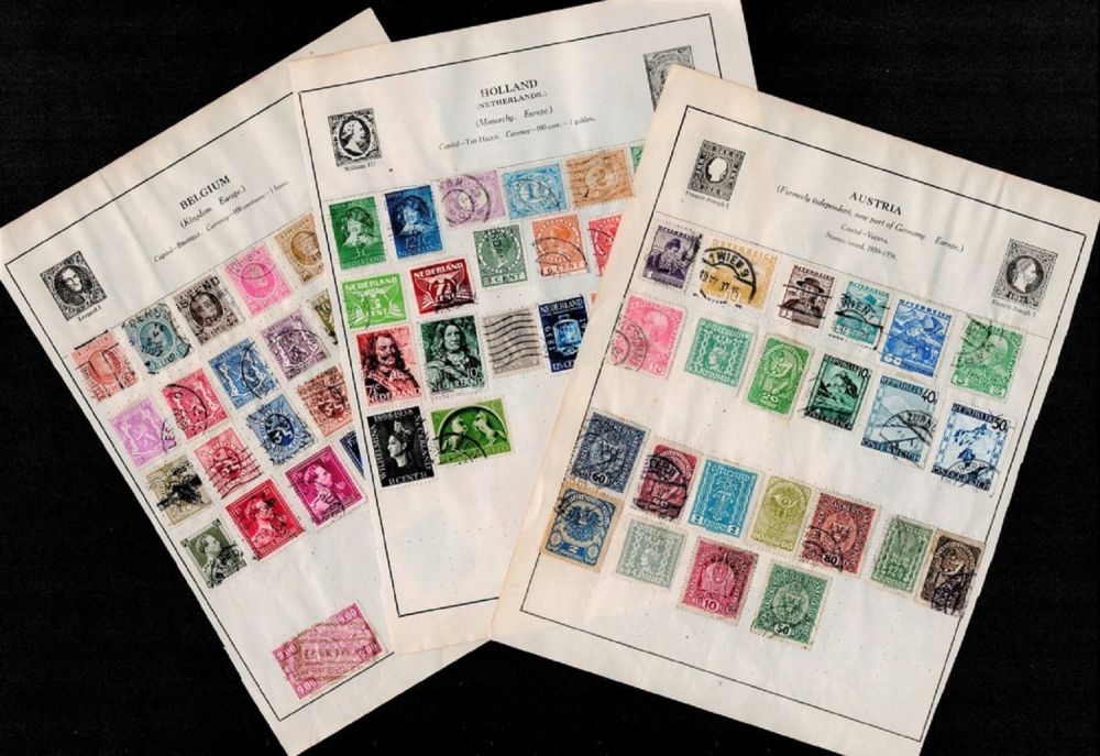 Lot 270: 8 Pages of Mainly W.Europe Stamps: Austria, Holland,...