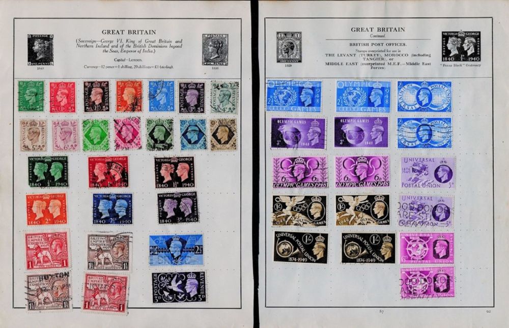 Lot 272: 2 Pages of GB Stamps GV 1924, 1925...