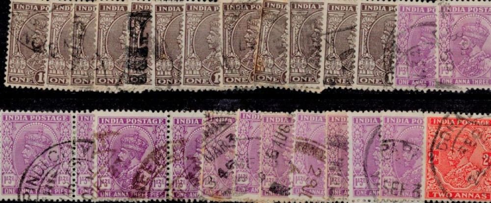 Lot 289: India Pre 1935 26 Stamps On Stockcard. Est.