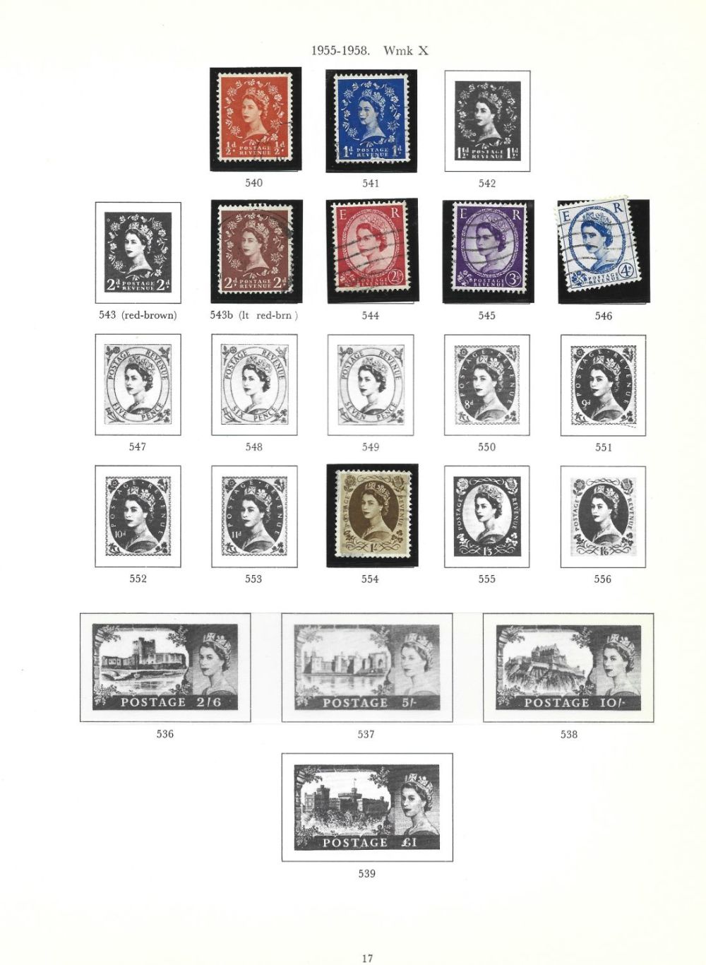 Lot 343: Stanley Gibbons GB stamp album. Contains preprinted album...