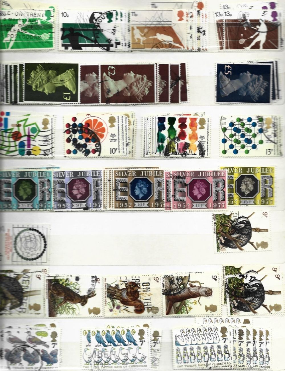 Lot 344: Large red stamp stockbook. Contains quantity of GB...