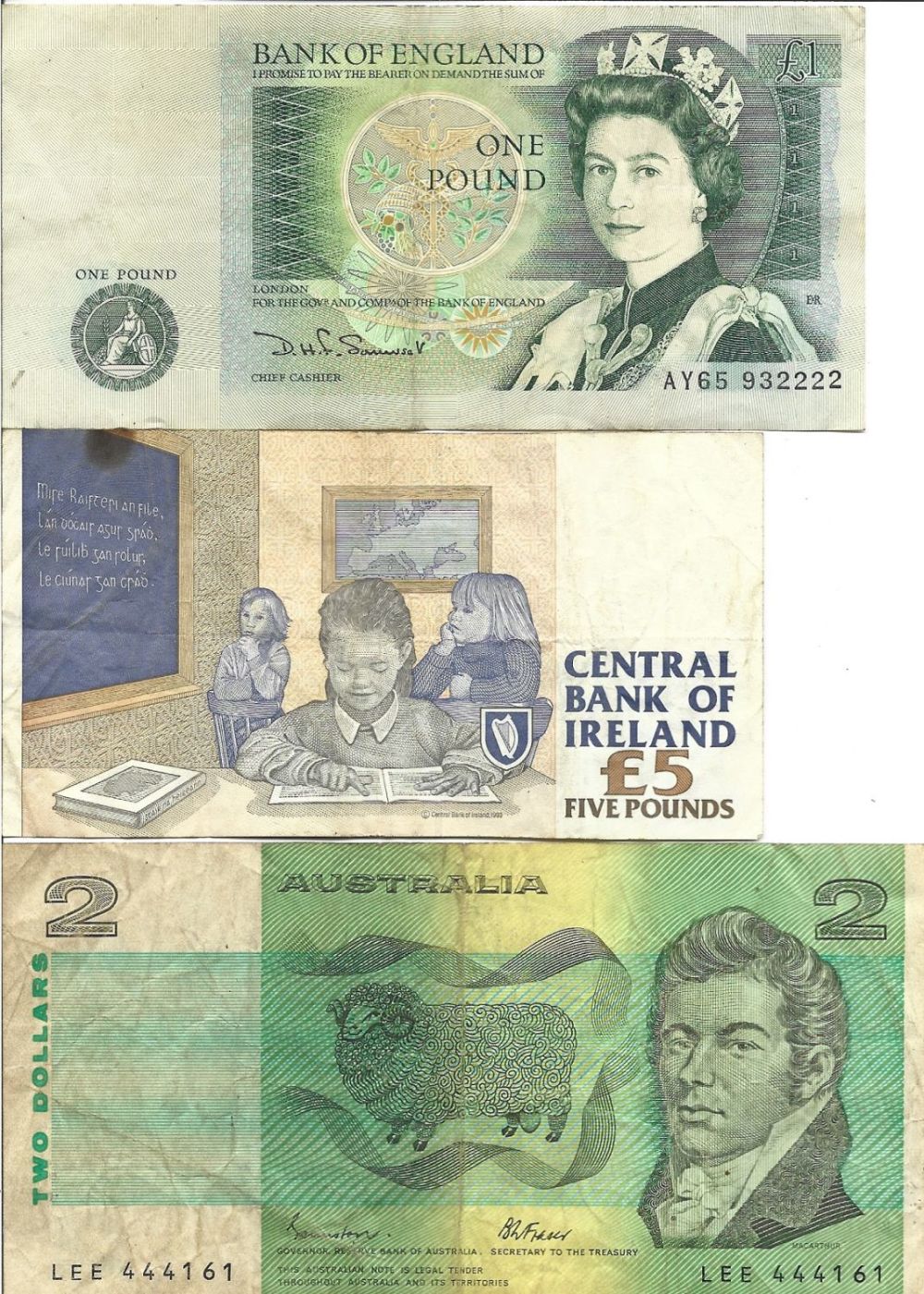 Lot 366: Assorted banknote collection. Within this collection is English...