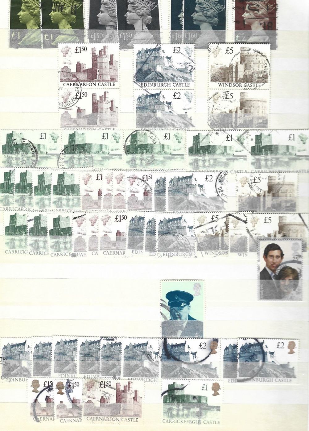 Lot 369: GB stamp collection in large green stockbook. Includes...