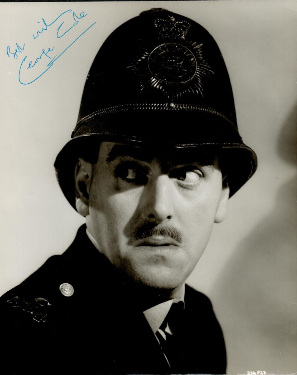 Lot 20: George Cole signed 10x8 vintage black and white...
