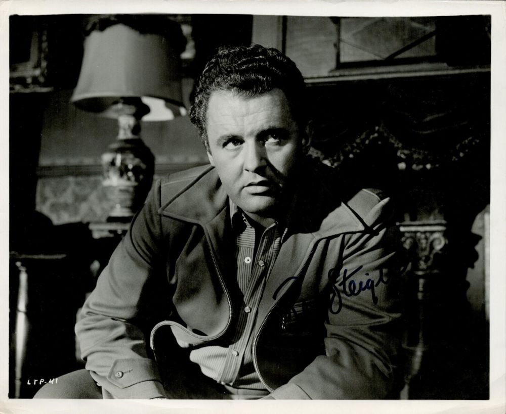 Lot 55: Rod Steiger signed 10x8 black and white photo....