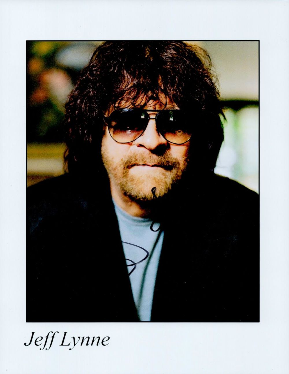 Lot 63: Jeff Lynne signed 10x8 black and white photo....