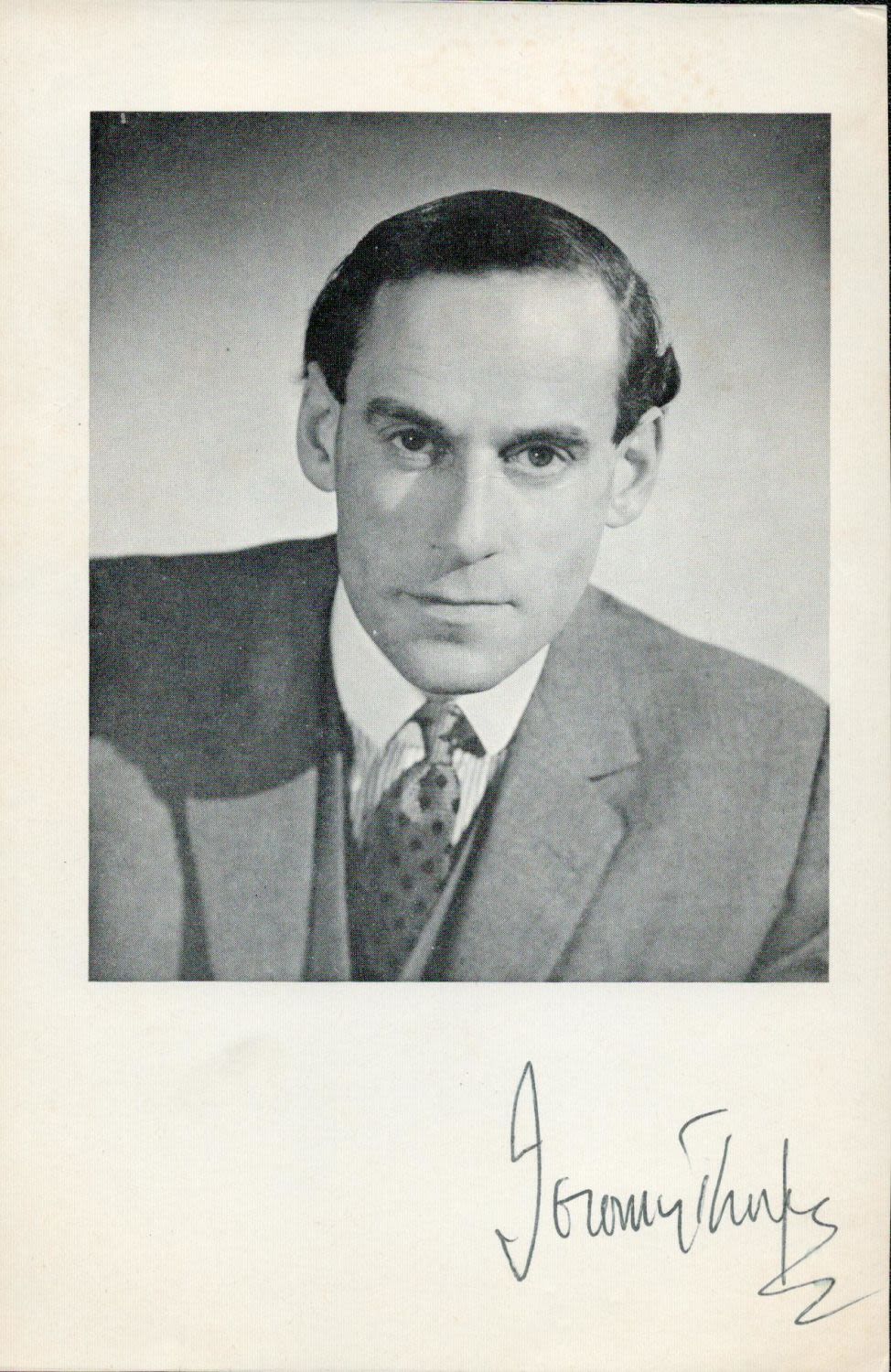 Lot 64: Jeremy Thorpe signed 6x4 black and white photo....