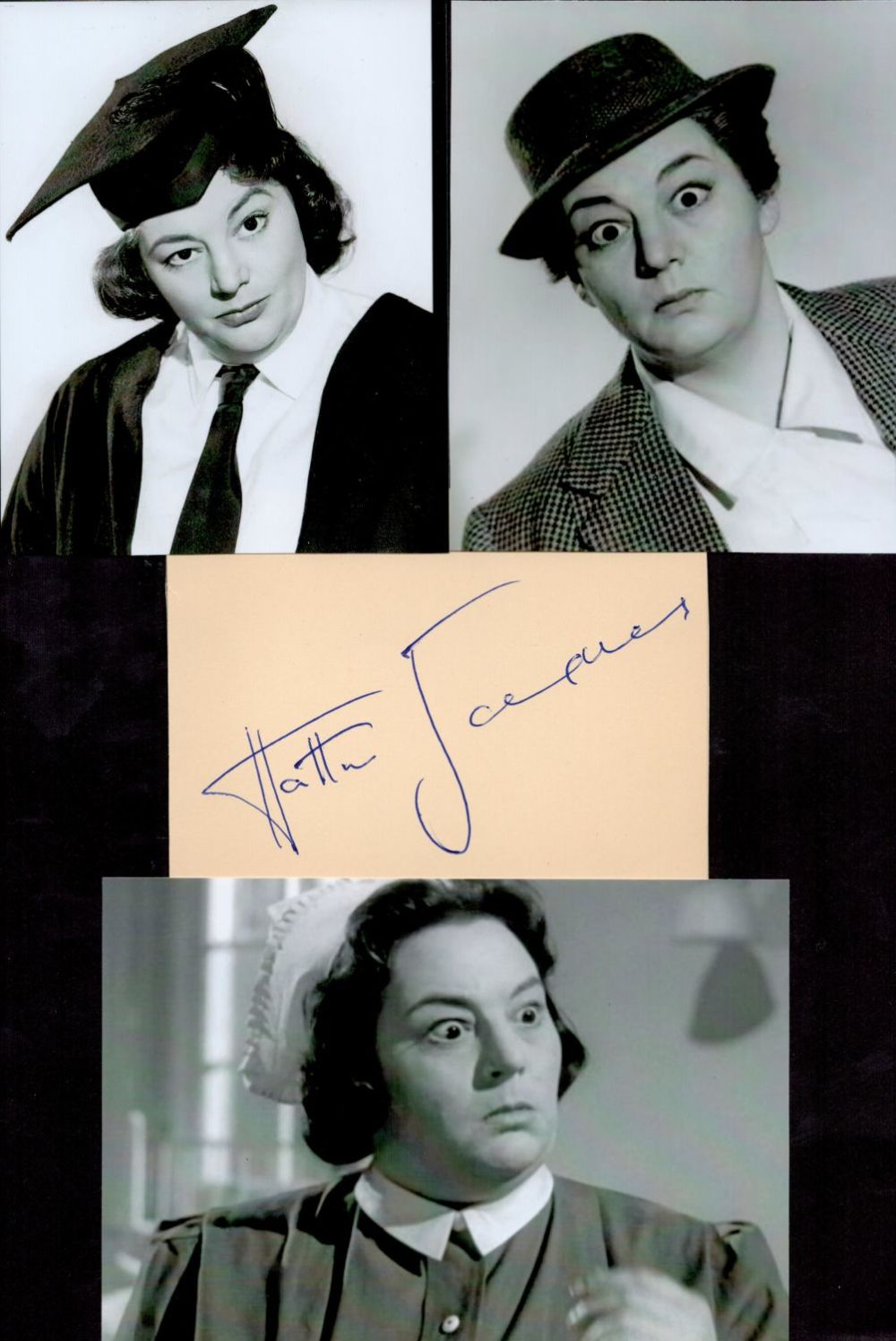 Lot 70: Hattie Jaques 12x8 overall mounted signature piece includes...